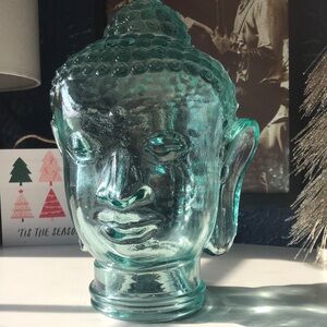 Vintage glass Buddha head